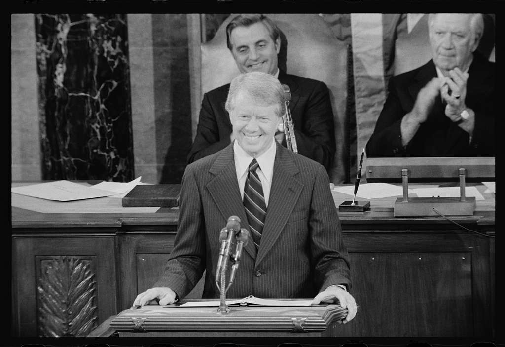 president jimmy carter addresses a joint session of congress announcing the